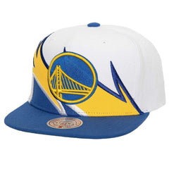 Golden State Warriors Waverunner Snapback Hat for sale White/Royal | Mitchell & Ness Lifestyle