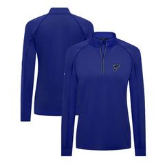 St. Louis Blues Levelwear Women's Kinetic Insignia Core Quarter-Zip Pullover Top - Blue - NHL 201183059