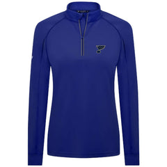 St. Louis Blues Levelwear Women's Kinetic Insignia Core Quarter-Zip Pullover Top - Blue - NHL 201183059