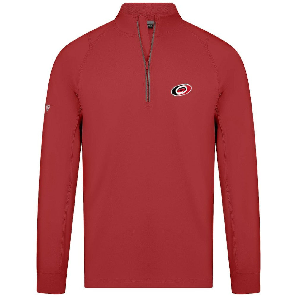 Carolina Hurricanes Levelwear Theory Insignia Core Quarter-Zip Pullover Top - Red - NHL 201183103