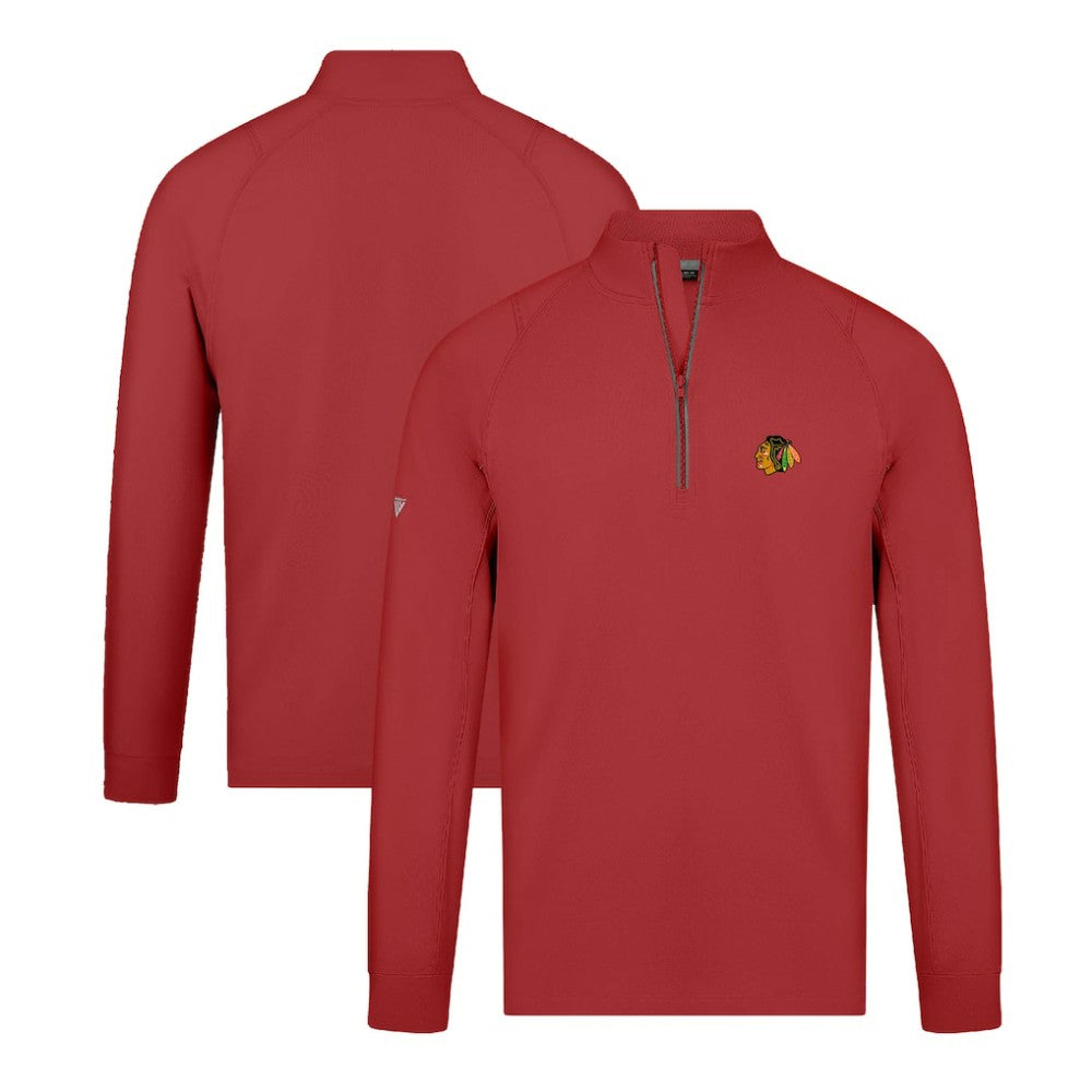 Chicago Blackhawks Levelwear Theory Insignia Core Quarter-Zip Pullover Top - Red - NHL 201183118