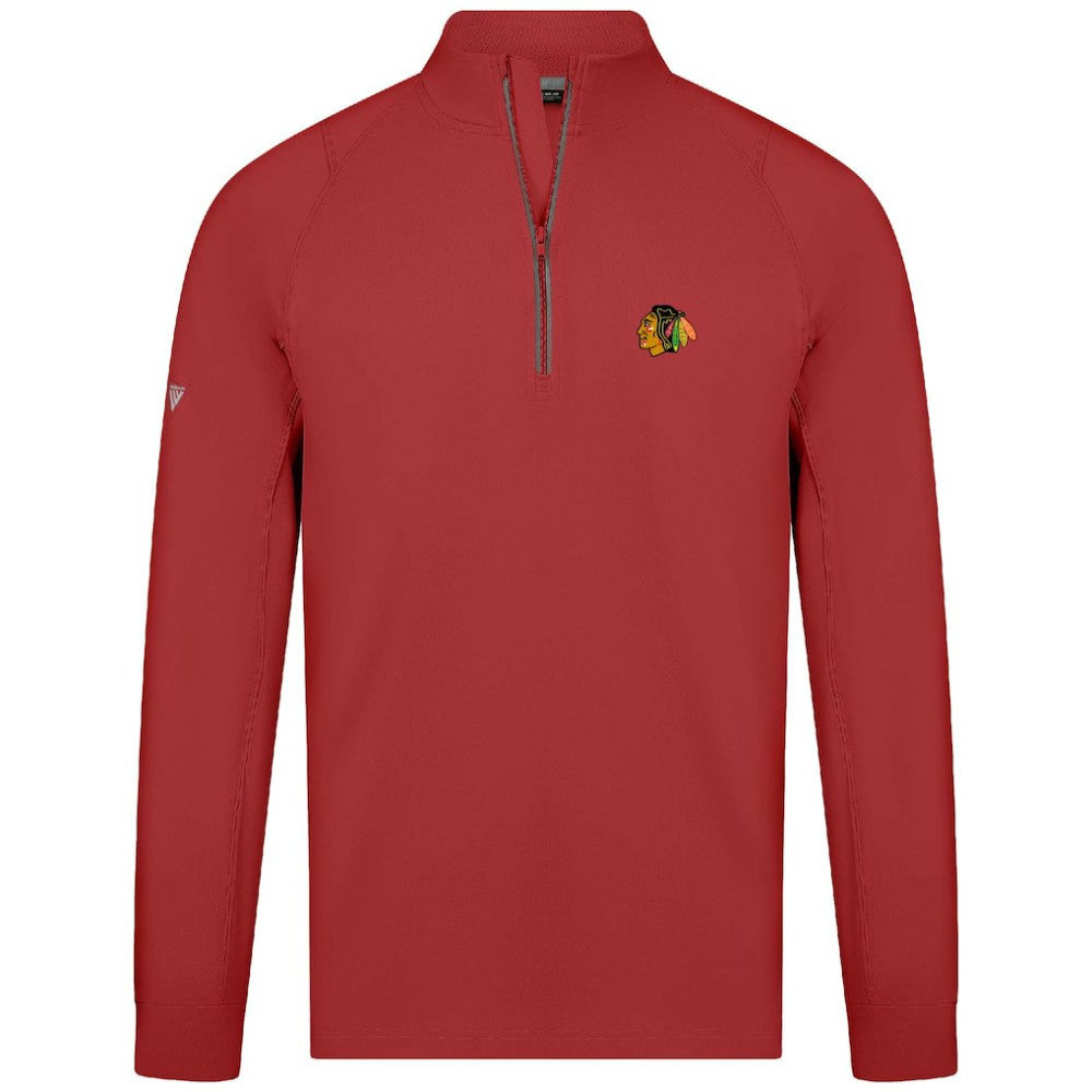 Chicago Blackhawks Levelwear Theory Insignia Core Quarter-Zip Pullover Top - Red - NHL 201183118