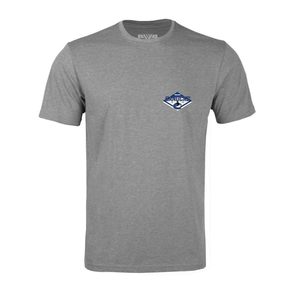 Vancouver Canucks Levelwear Richmond Club Patch 2.0 T-Shirt - Heather Gray - NHL 201183285
