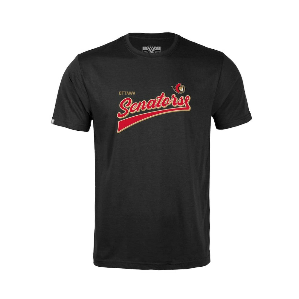 Ottawa Senators Levelwear Youth Little Richmond Retro Script T-Shirt - Black - NHL 201183377