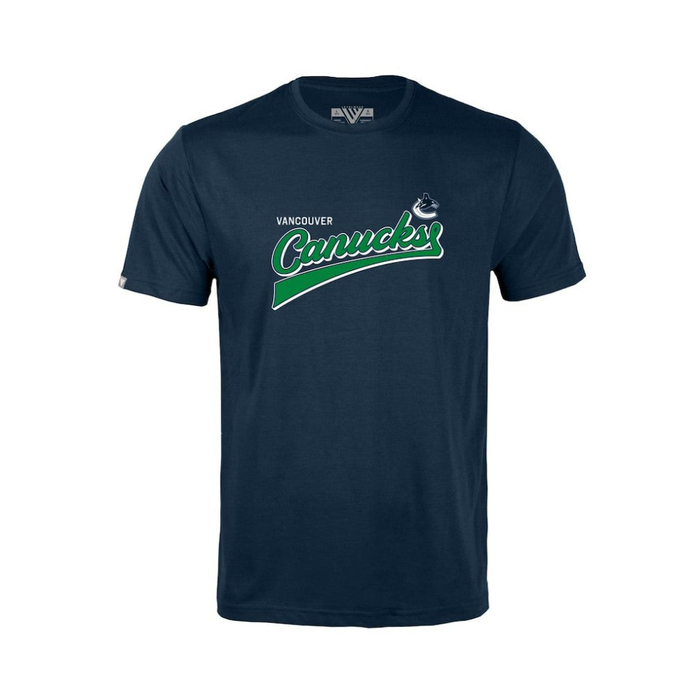 Vancouver Canucks Levelwear Youth Little Richmond Retro Script T-Shirt - Navy - NHL 201183383