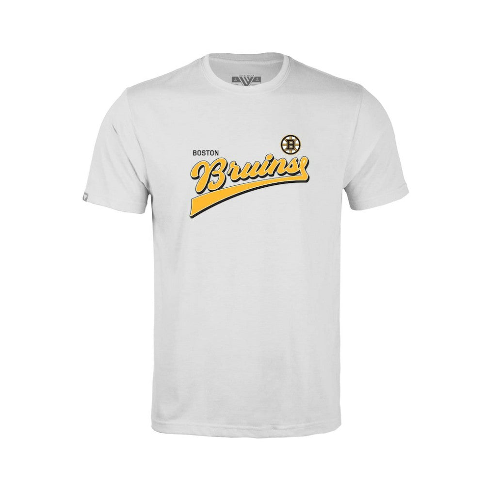 Boston Bruins Levelwear Youth Little Richmond Retro Script T-Shirt - White - NHL 201183398