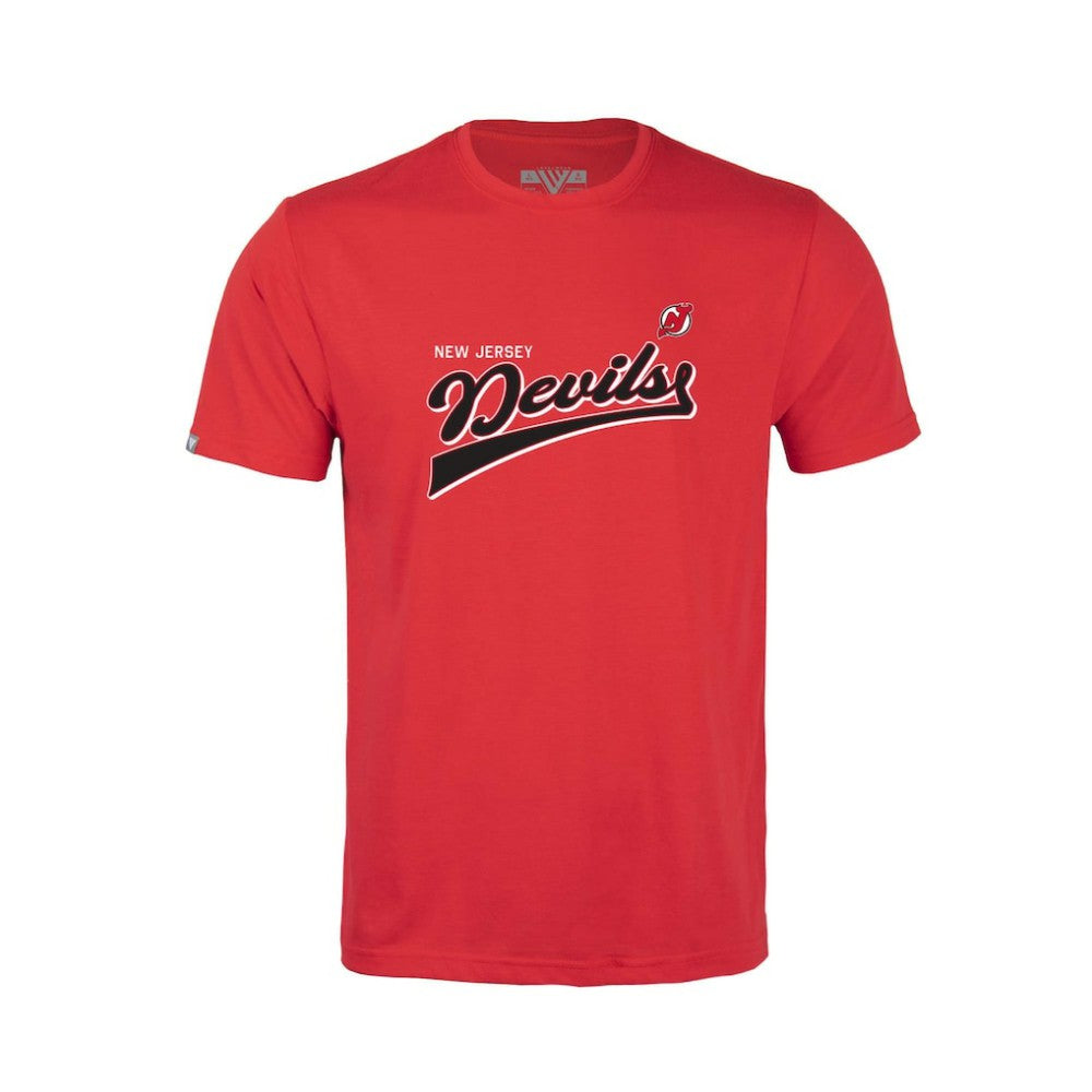 New Jersey Devils Levelwear Youth Little Richmond Retro Script T-Shirt - Red - NHL 201183402