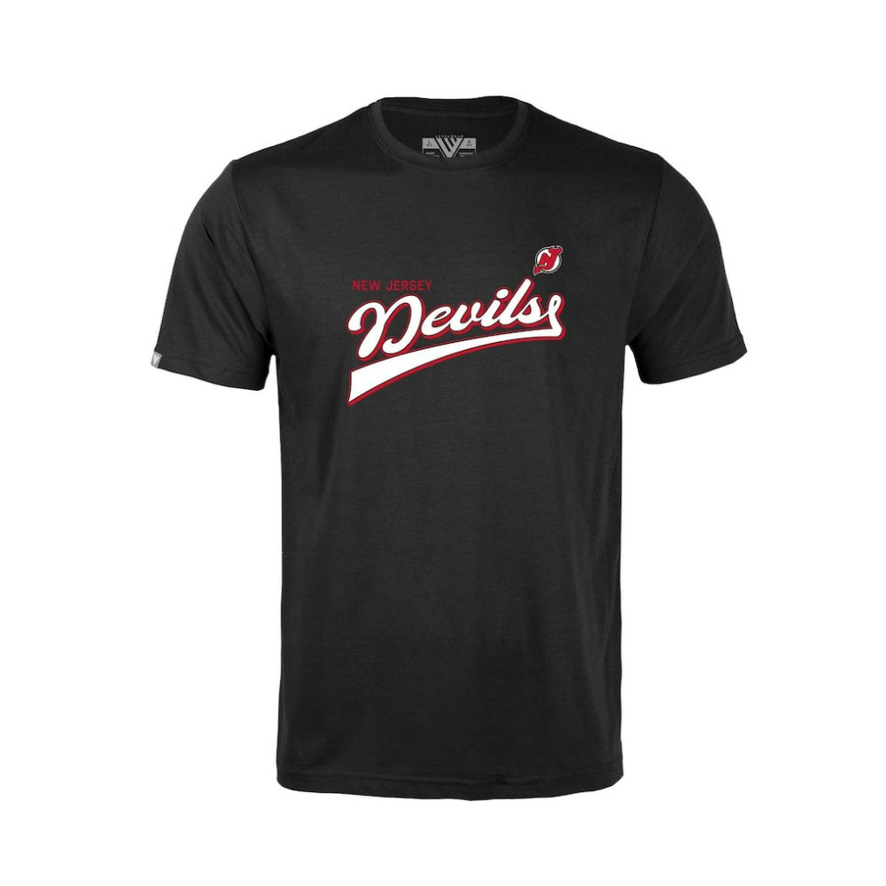 New Jersey Devils Levelwear Youth Little Richmond Retro Script T-Shirt - Black - NHL 201183403