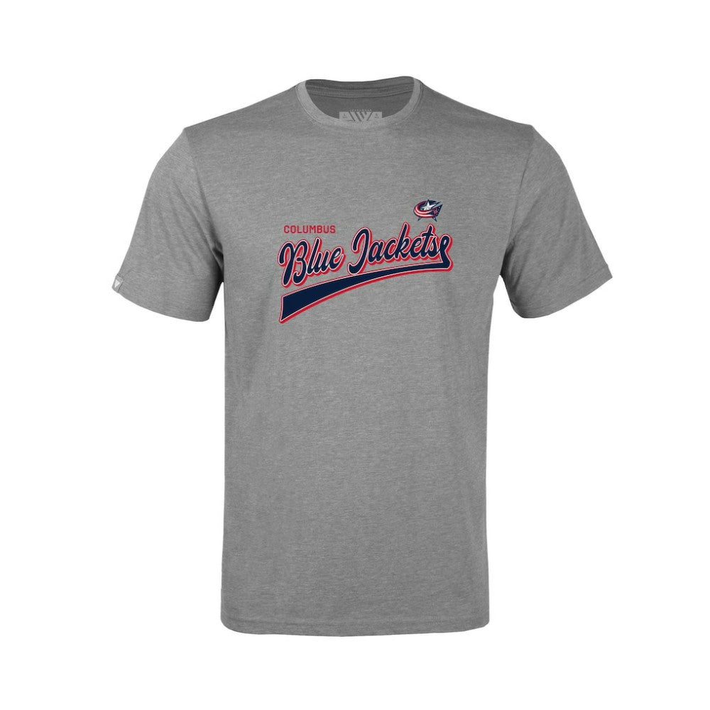 Columbus Blue Jackets Levelwear Youth Little Richmond Retro Script T-Shirt - Heather Gray - NHL 201183408
