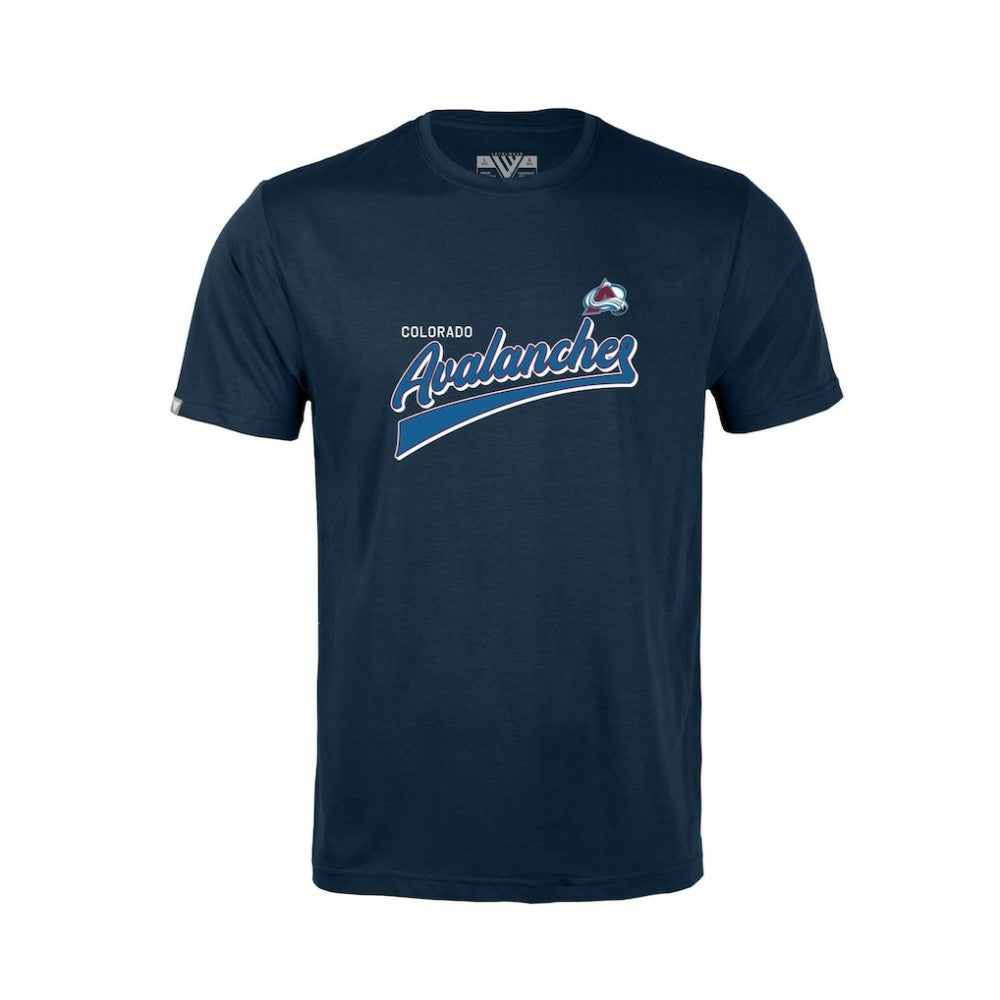 Colorado Avalanche Levelwear Youth Little Richmond Retro Script T-Shirt - Navy - NHL 201183415
