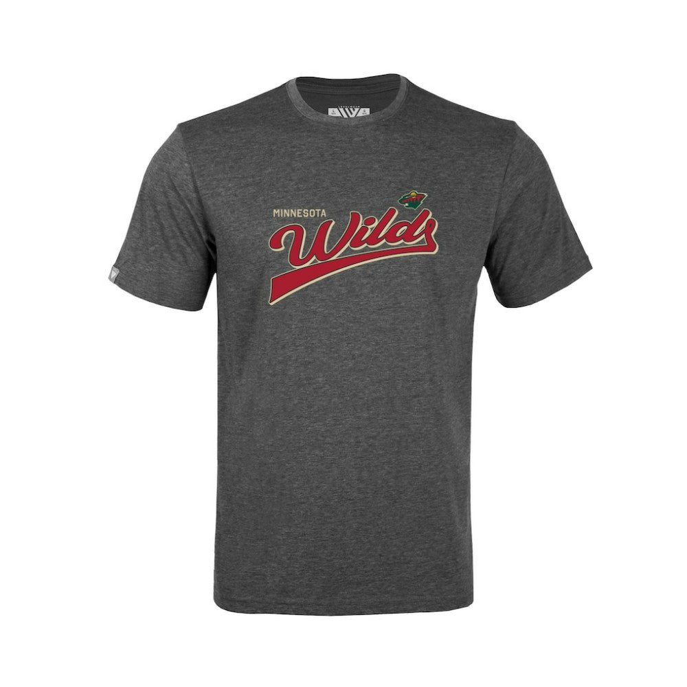Minnesota Wild Levelwear Youth Little Richmond Retro Script T-Shirt - Charcoal - NHL 201183417