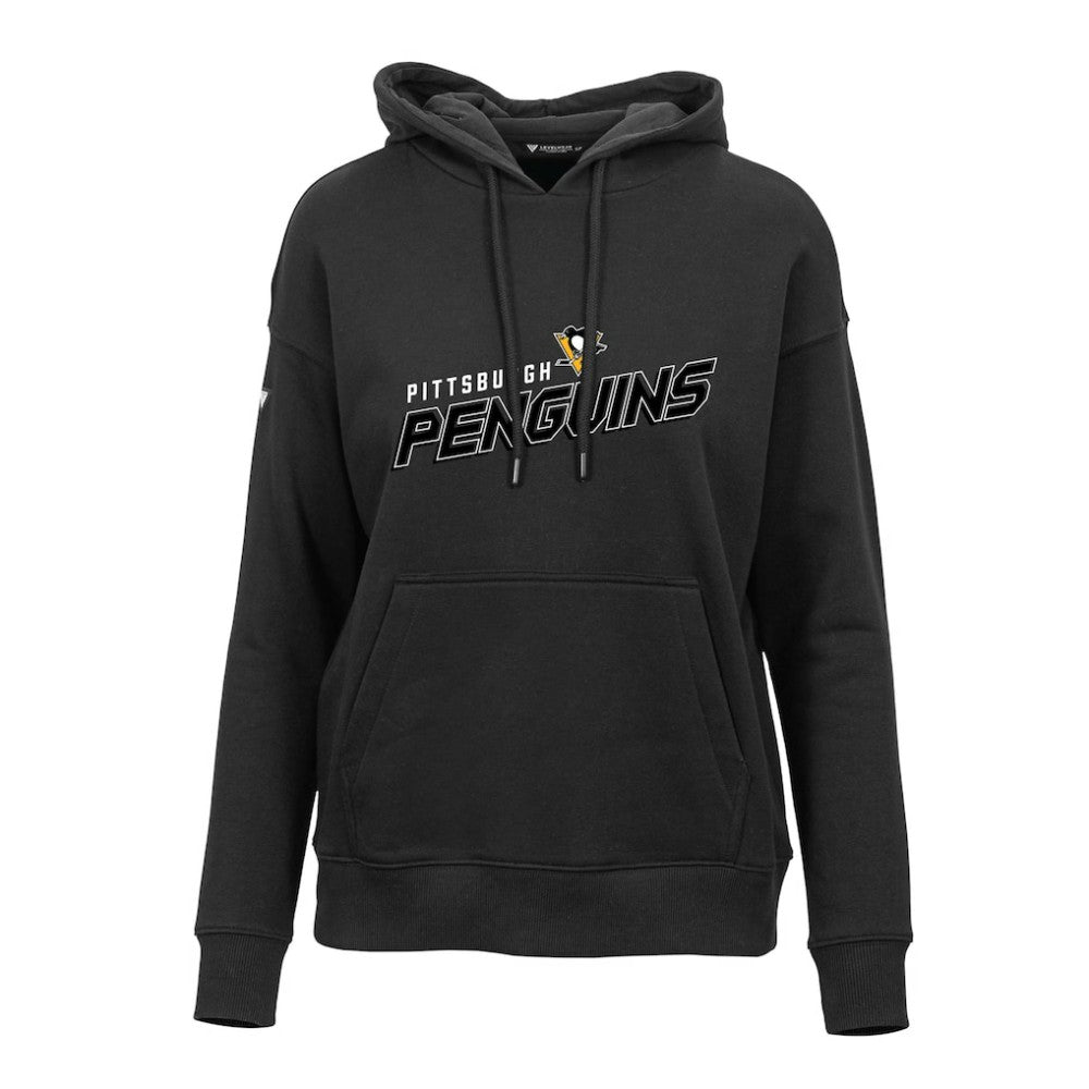 Pittsburgh Penguins Levelwear Women's Adorn Premier 2.0 Fleece Pullover Hoodie - Black - NHL 201183488