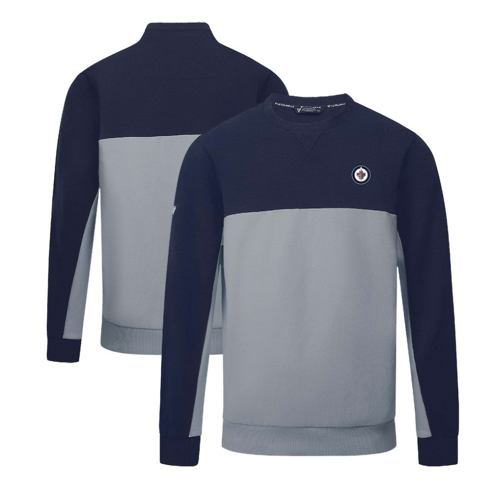 Winnipeg Jets Levelwear Legacy Insignia Core Sweatshirt - Navy/Gray - NHL 201183646