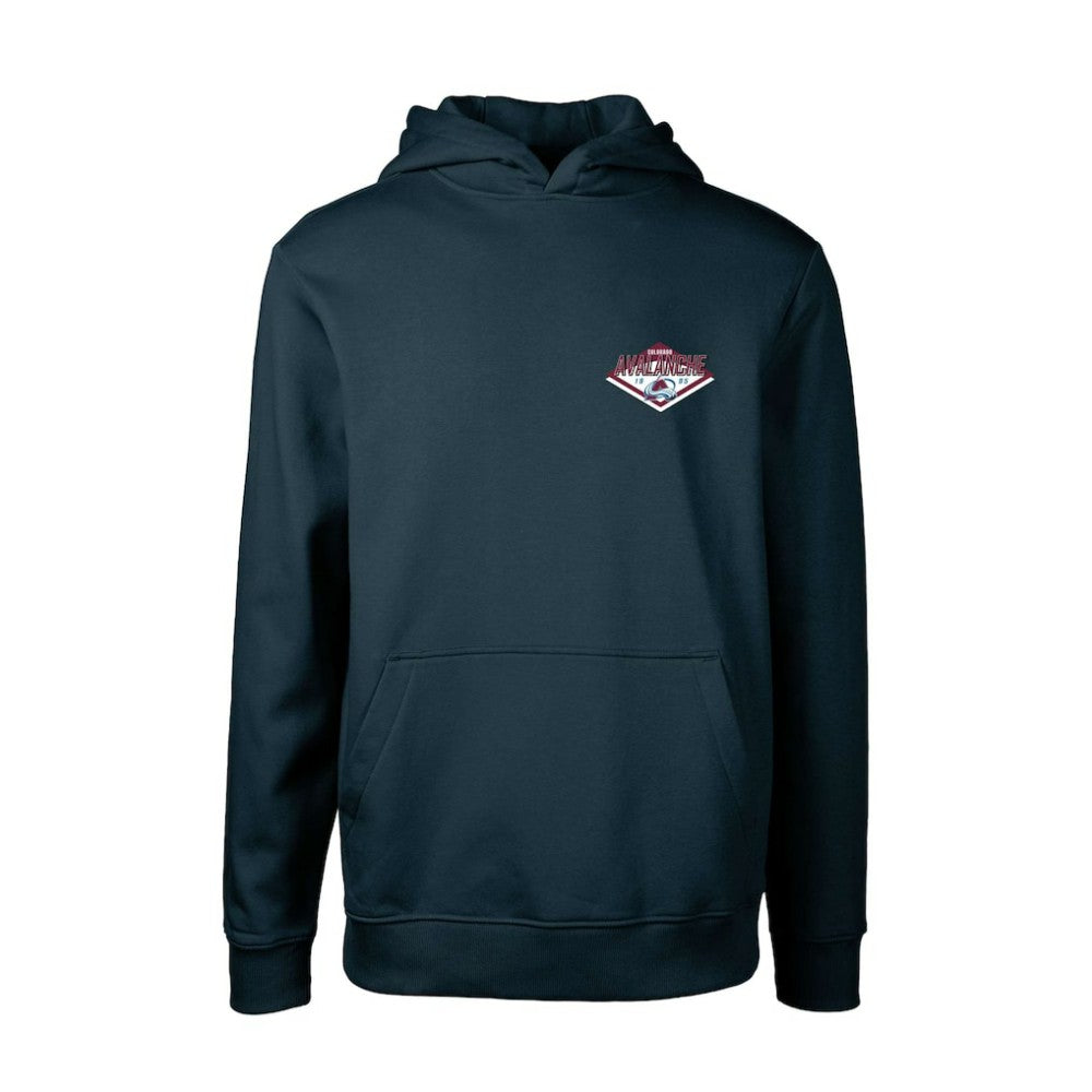 Colorado Avalanche Levelwear Youth Podium Club Patch 2.0 Fleece Pullover Hoodie - Navy - NHL 201183732