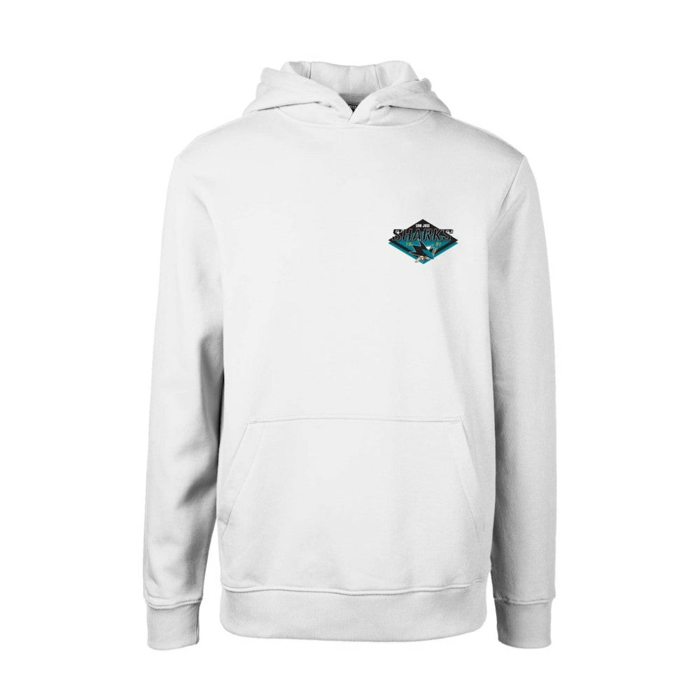 San Jose Sharks Levelwear Youth Podium Club Patch 2.0 Fleece Pullover Hoodie - White - NHL 201183743