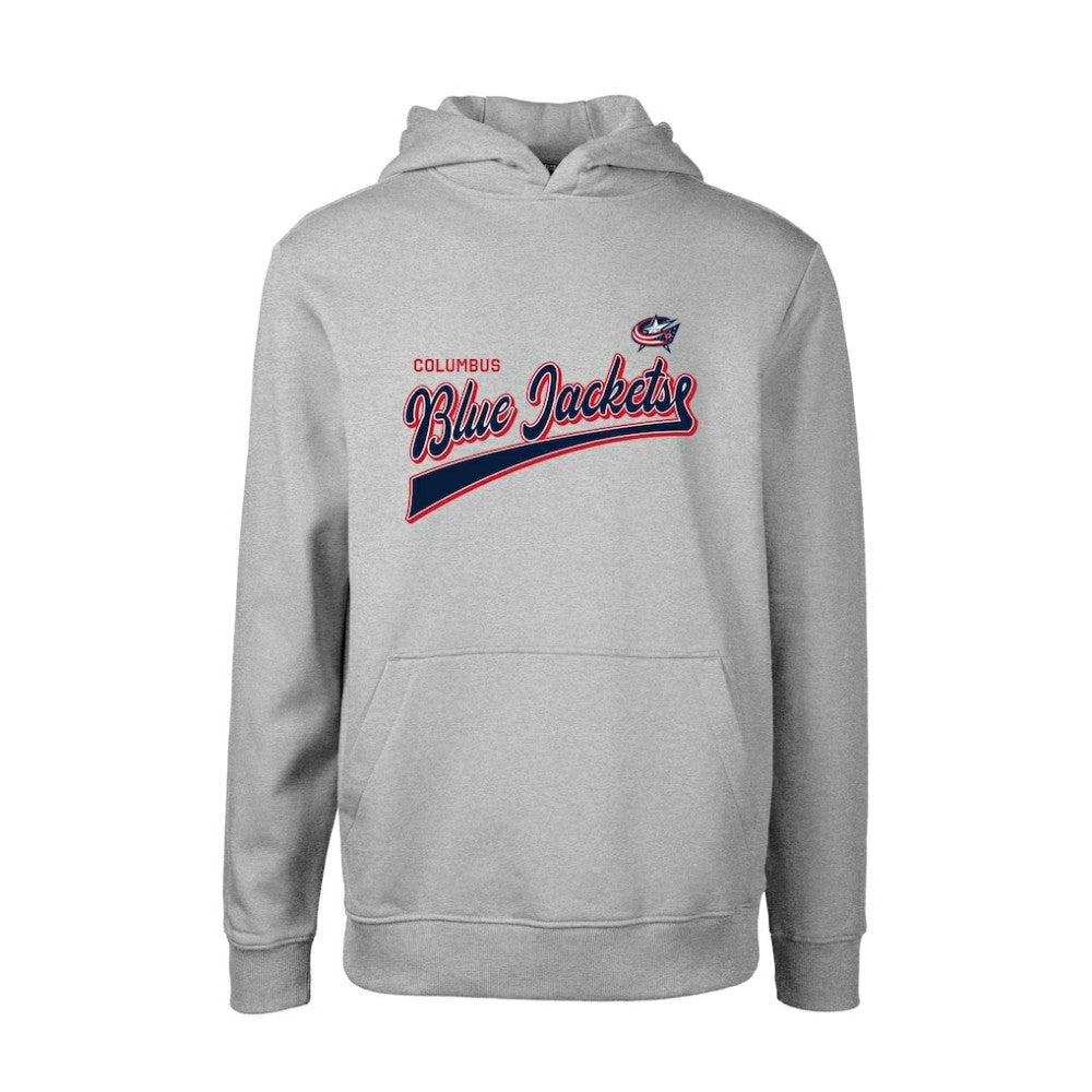 Columbus Blue Jackets Levelwear Youth Podium Retro Script Fleece Pullover Hoodie - Gray - NHL 201183761
