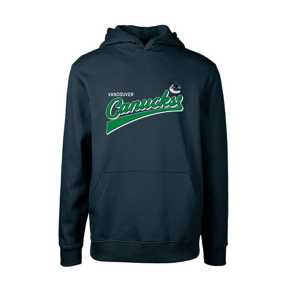 Vancouver Canucks Levelwear Youth Podium Retro Script Fleece Pullover Hoodie - Navy - NHL 201183781