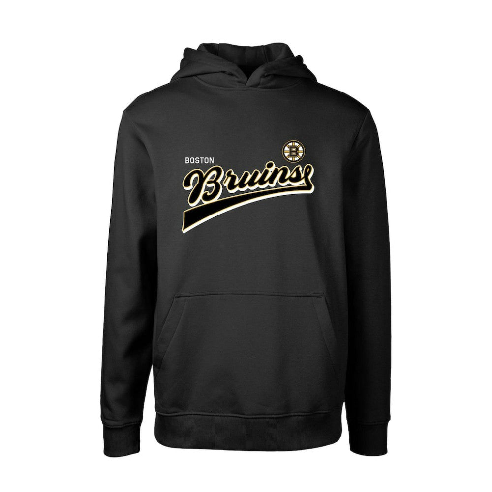 Boston Bruins Levelwear Youth Podium Retro Script Fleece Pullover Hoodie - Black - NHL 201183786