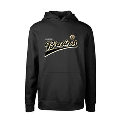 Boston Bruins Levelwear Youth Podium Retro Script Fleece Pullover Hoodie - Black - NHL 201183786