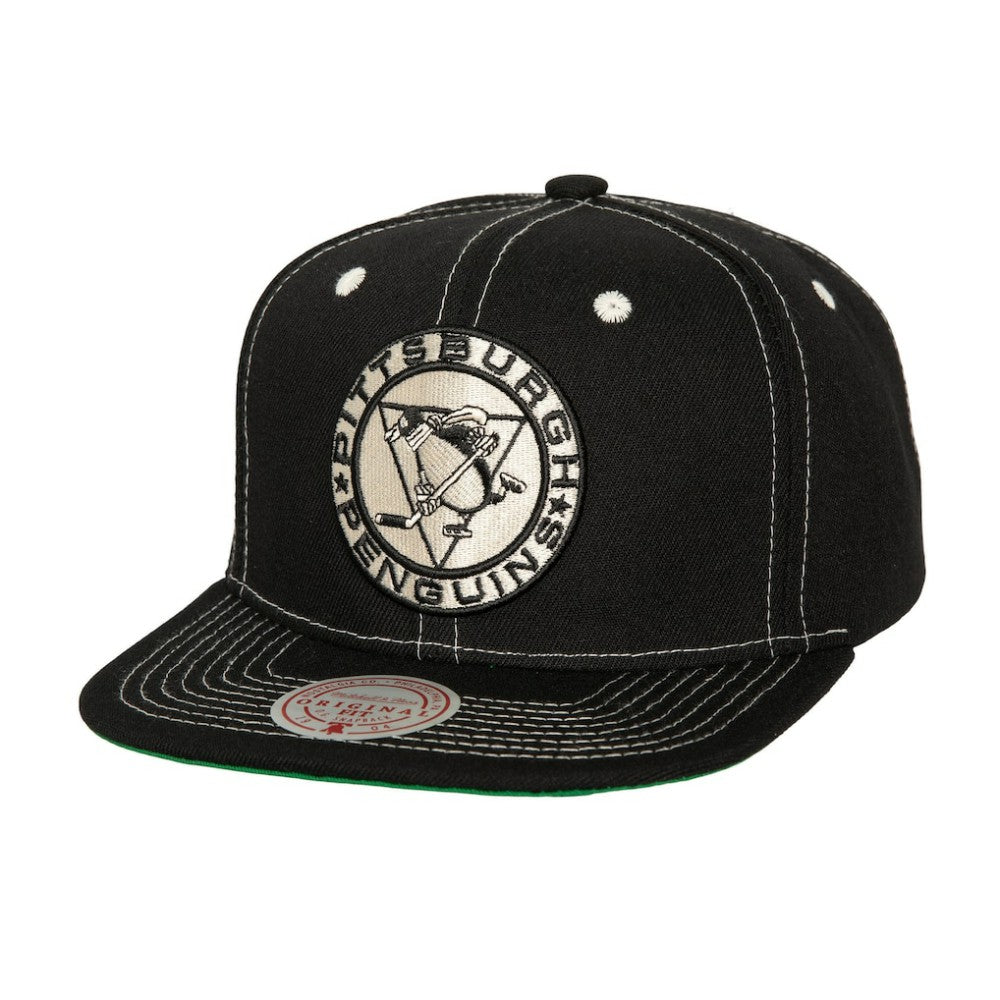 Pittsburgh Penguins Mitchell & Ness Energy Contrast Natural Snapback Hat - Black - NHL 201184270