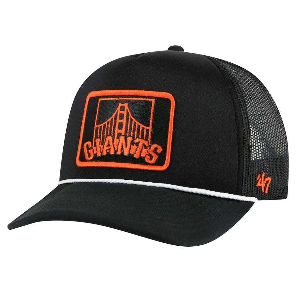 San Francisco Giants '47 Local Patch Foam Front Trucker Adjustable Hat - Black - 47 brand on Sale