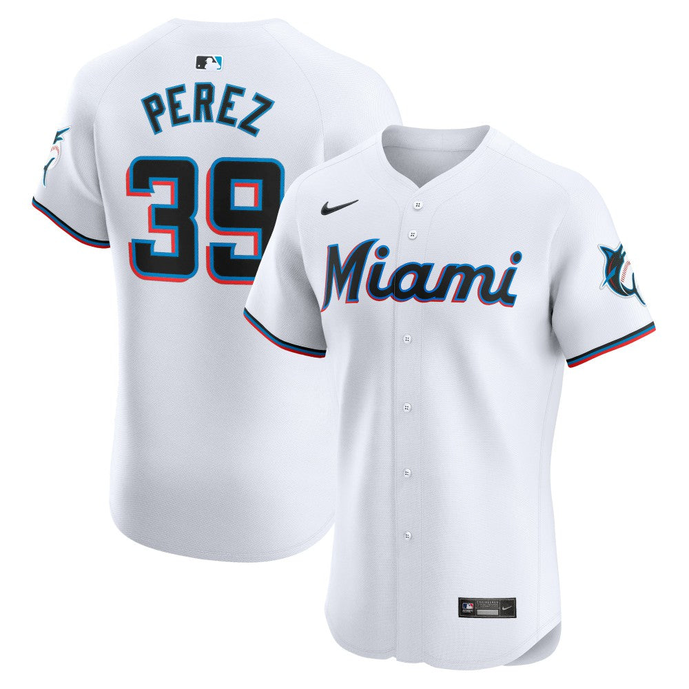 Eury Perez Miami Marlins Nike Home Elite Player Jersey - White - Nike Sale