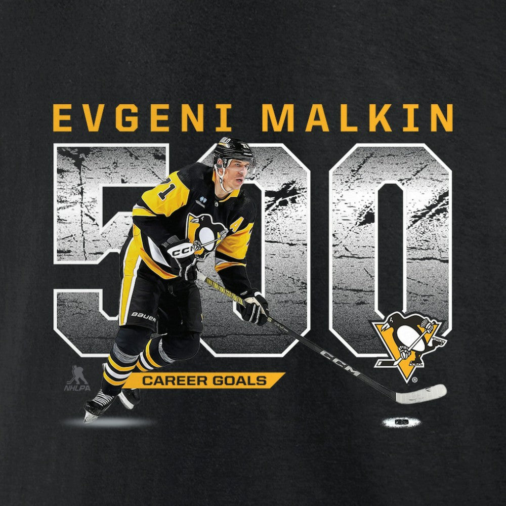 Evgeni Malkin Pittsburgh Penguins 500 Goals T-Shirt - Black - NHL 201184969