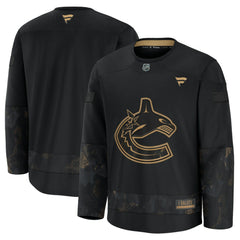 Vancouver Canucks Fanatics 2024 Military Appreciation Practice Jersey - Black - NHL 201189534