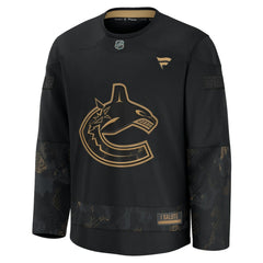 Vancouver Canucks Fanatics 2024 Military Appreciation Practice Jersey - Black - NHL 201189534