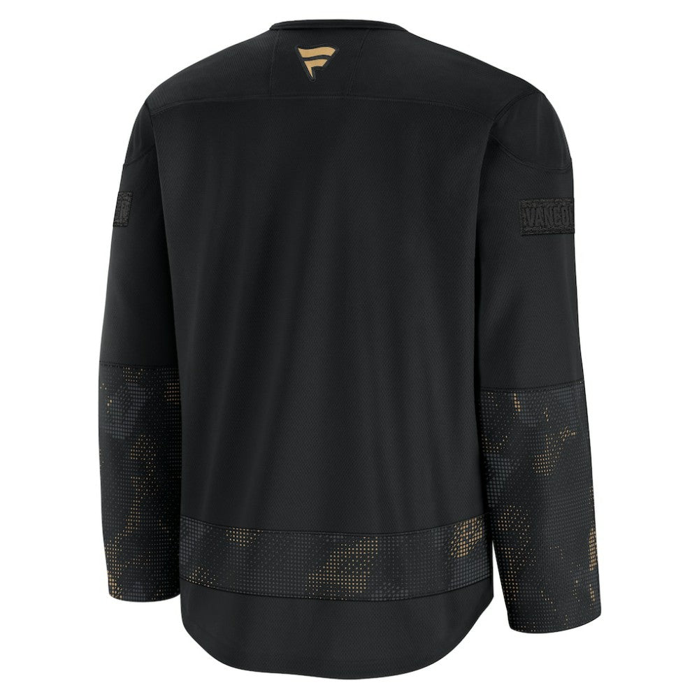 Vancouver Canucks Fanatics 2024 Military Appreciation Practice Jersey - Black - NHL 201189534