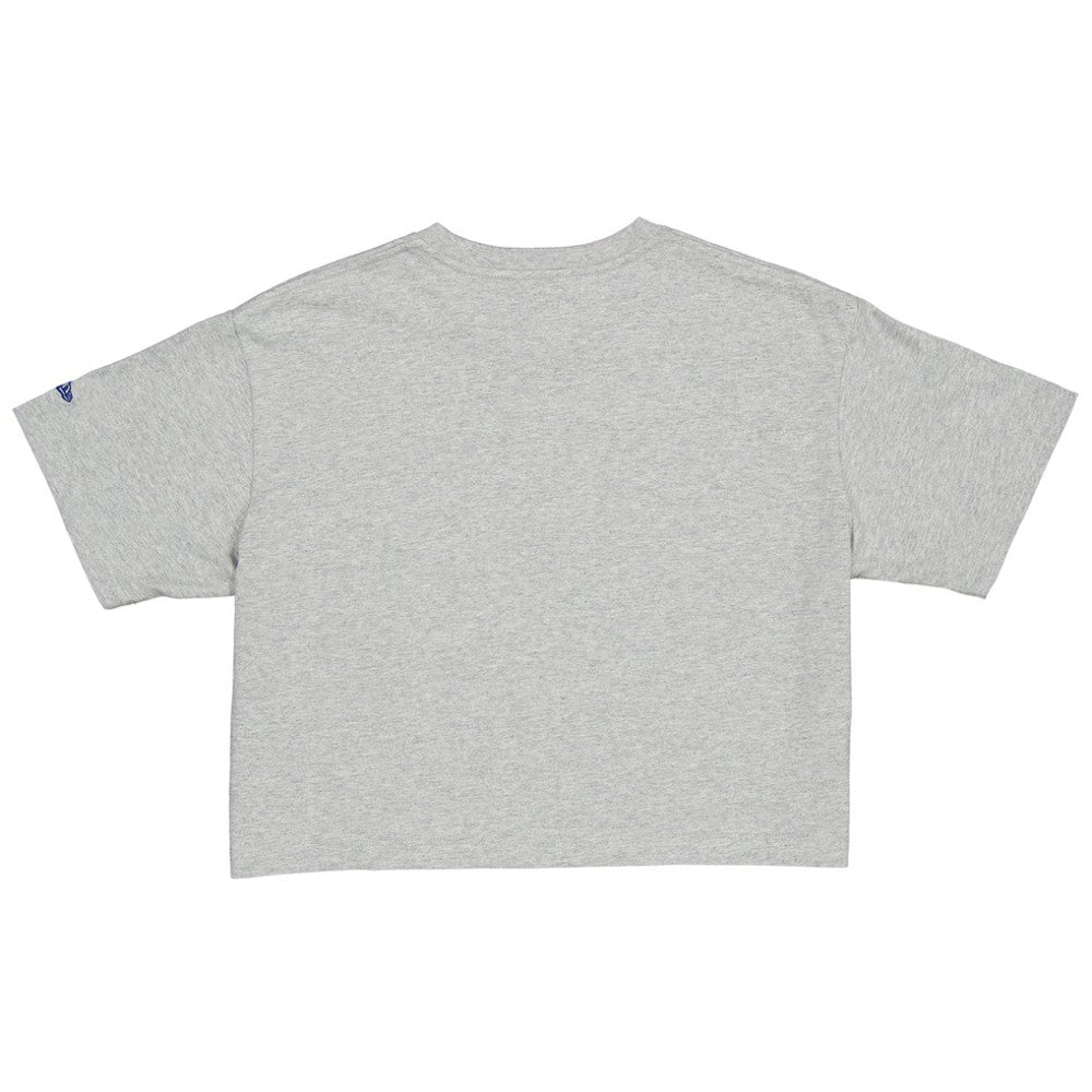 New Era Women's Bella Dona x Los Angeles Dodgers Boxy Crop T-Shirt - Gray - New Era on Sale