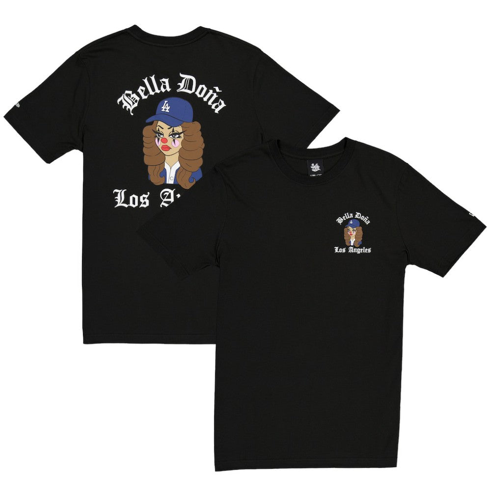 New Era Women's Bella Dona x Los Angeles Dodgers T-Shirt - Black - New Era Sale