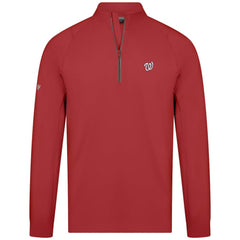 Washington Nationals Levelwear Theory Insignia Quarter-Zip Pullover - Red - MLB Online