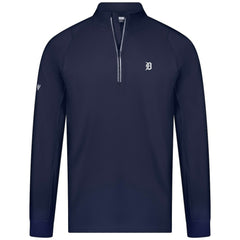 Detroit Tigers Levelwear Theory Insignia Quarter-Zip Pullover - Navy - MLB Discount