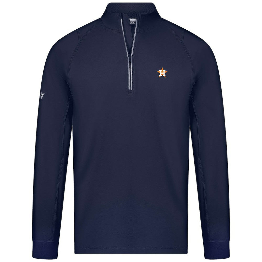 Houston Astros Levelwear Theory Insignia Quarter-Zip Pullover - Navy - MLB Lifestyle