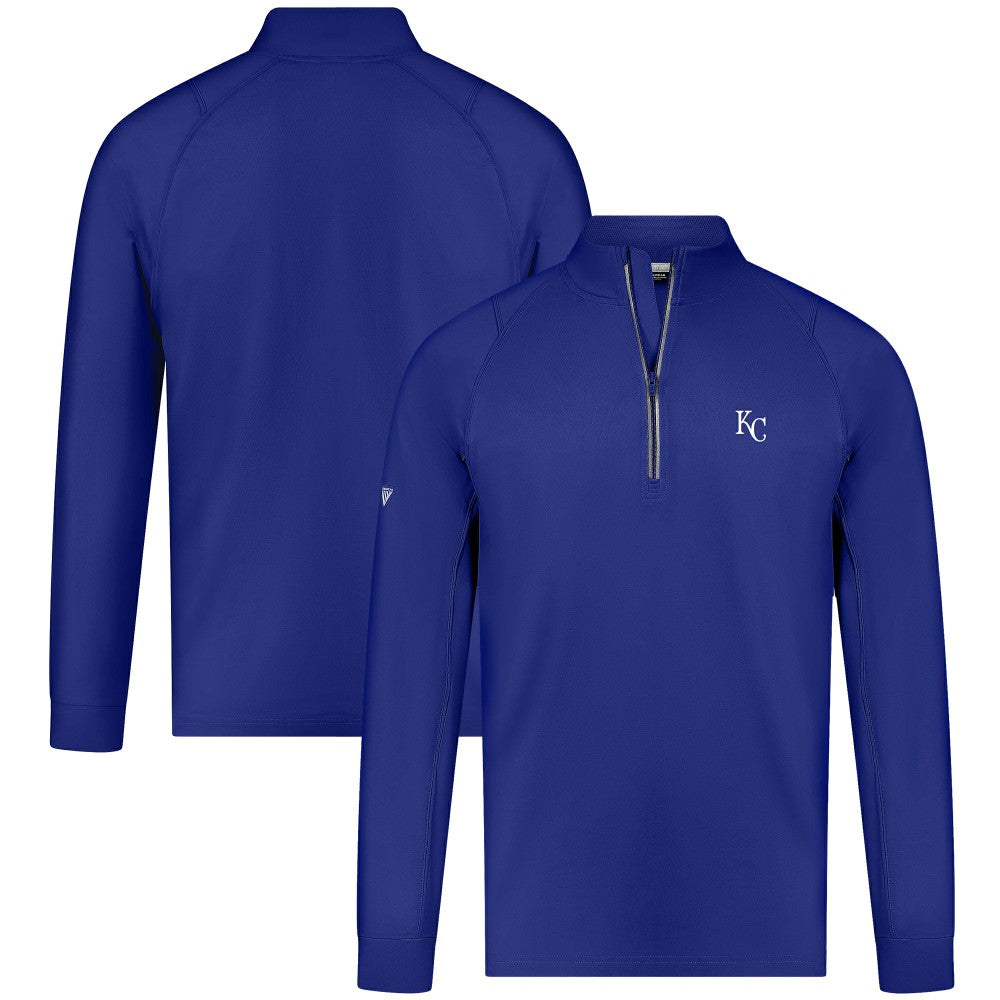 Kansas City Royals Levelwear Theory Insignia Quarter-Zip Pullover - Royal - MLB Sale