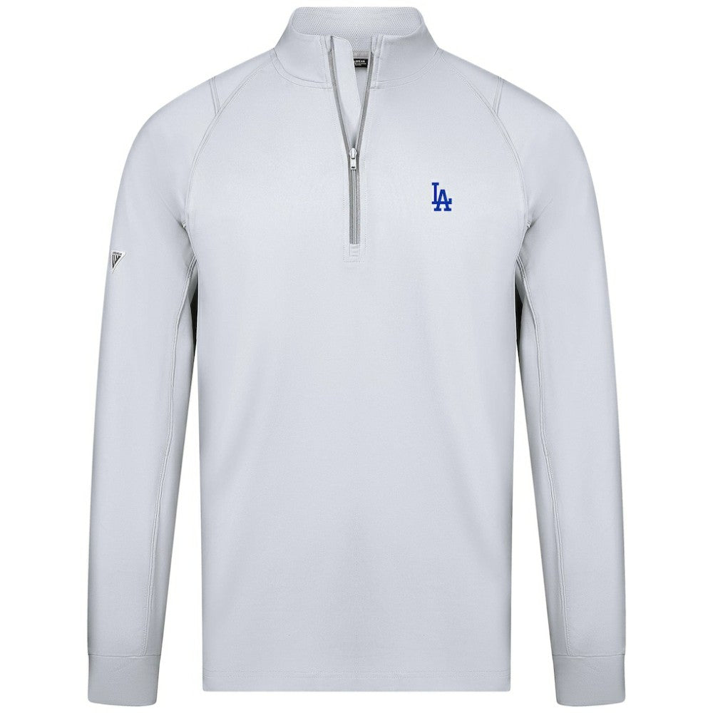 Los Angeles Dodgers Levelwear Theory Insignia Quarter-Zip Pullover - White - MLB Sale