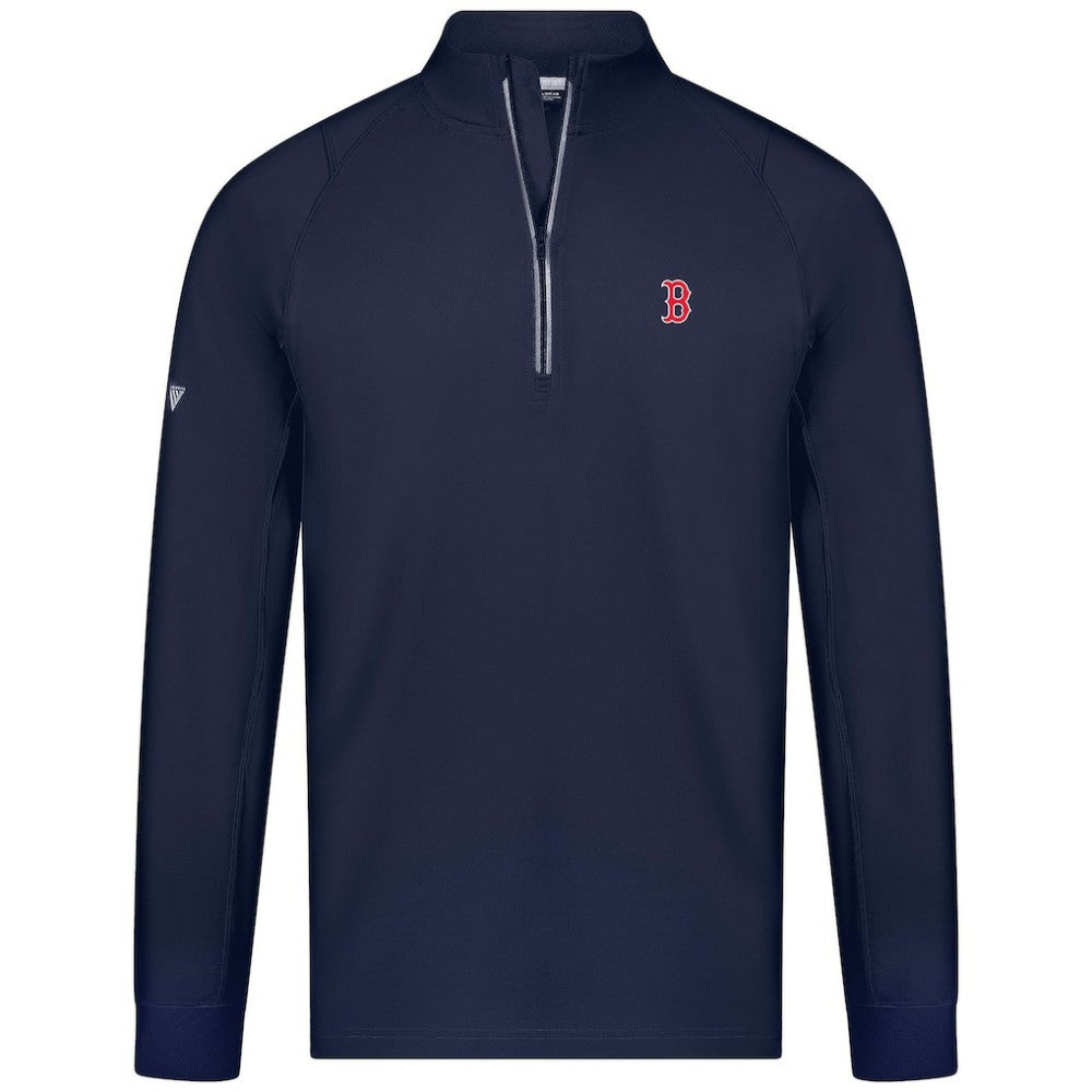 Boston Red Sox Levelwear Theory Insignia Quarter-Zip Pullover - Navy - MLB Lifestyle