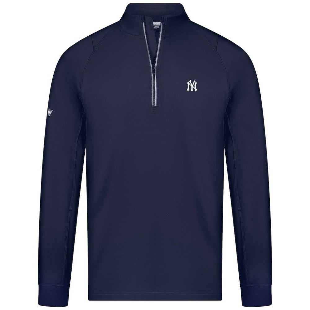 New York Yankees Levelwear Theory Insignia Quarter-Zip Pullover - Navy - MLB Lifestyle