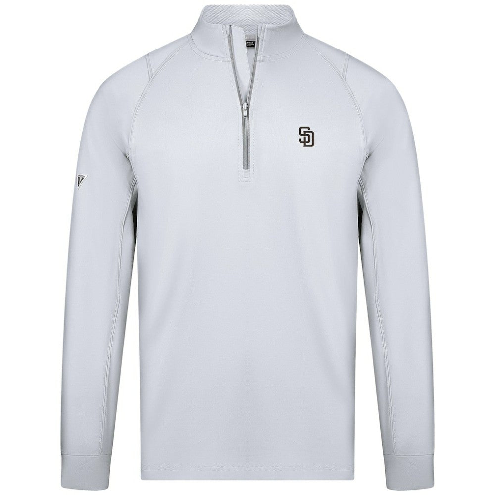 San Diego Padres Levelwear Theory Insignia Quarter-Zip Pullover - White - MLB Online