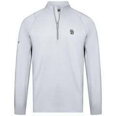 San Diego Padres Levelwear Theory Insignia Quarter-Zip Pullover - White - MLB Online