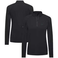 Miami Marlins Levelwear Women's Kinetic Insignia Quarter-Zip Pullover - Black - MLB Discount