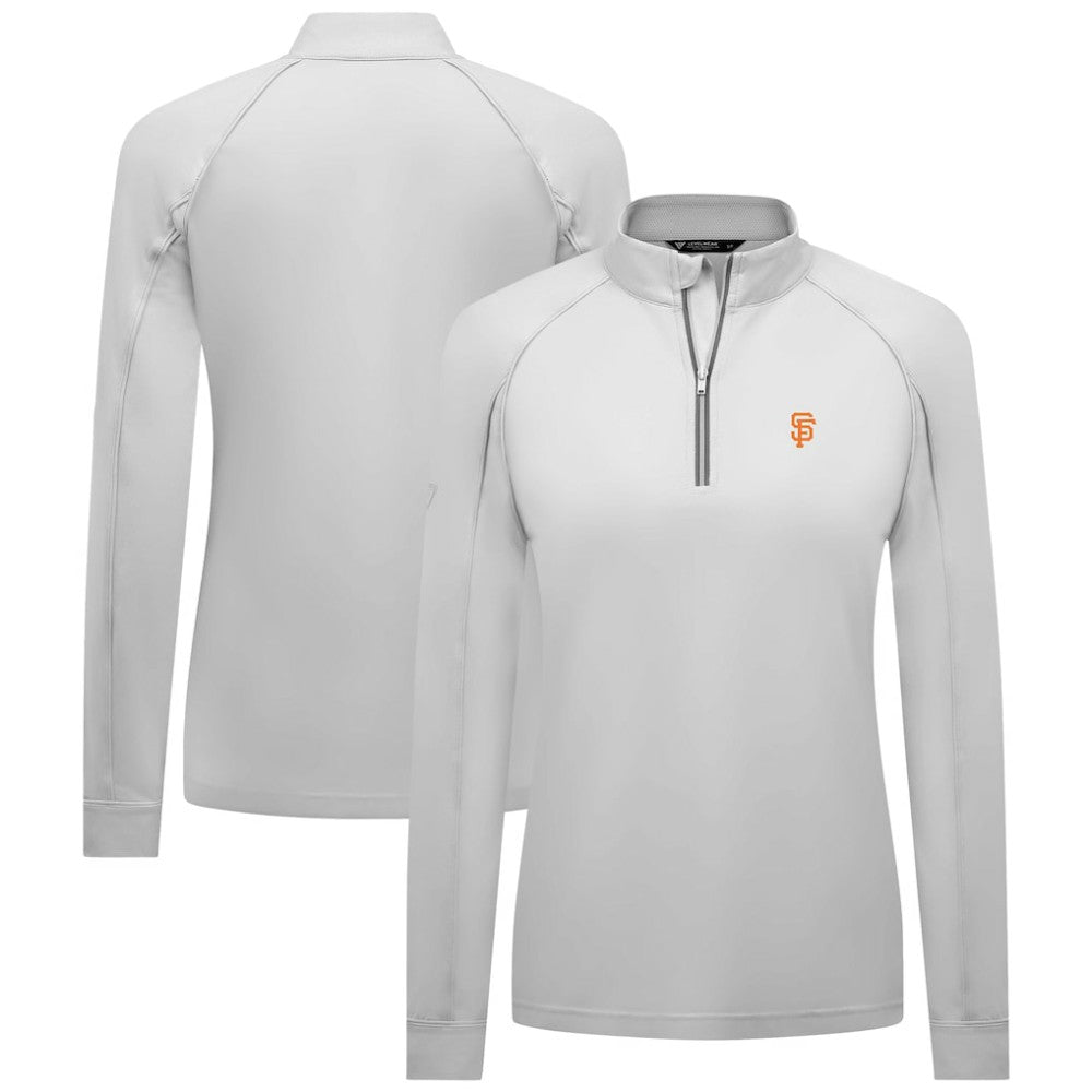 San Francisco Giants Levelwear Women's Kinetic Insignia Quarter-Zip Pullover - White - MLB Online