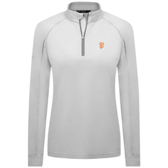 San Francisco Giants Levelwear Women's Kinetic Insignia Quarter-Zip Pullover - White - MLB Online