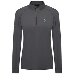 Seattle Mariners Levelwear Women's Kinetic Insignia Quarter-Zip Pullover - Charcoal - MLB Lifestyle
