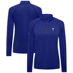 Texas Rangers Levelwear Women's Kinetic Insignia Quarter-Zip Pullover - Royal - MLB Online