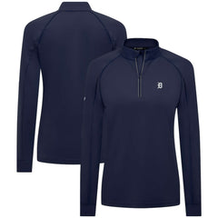 Detroit Tigers Levelwear Women's Kinetic Insignia Quarter-Zip Pullover - Navy - MLB on Sale