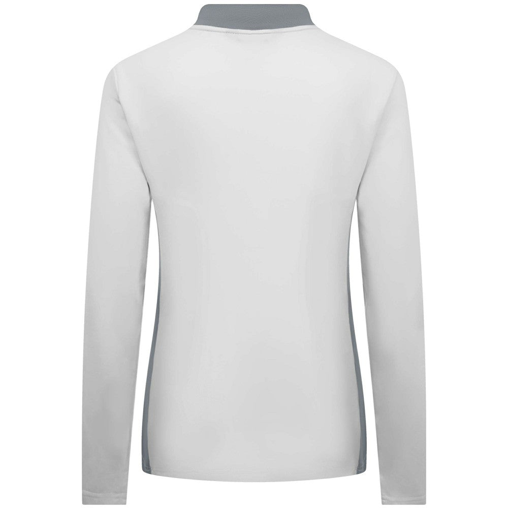 Milwaukee Brewers Levelwear Women's Moxie Insignia Quarter-Zip Pullover - White - MLB Discount
