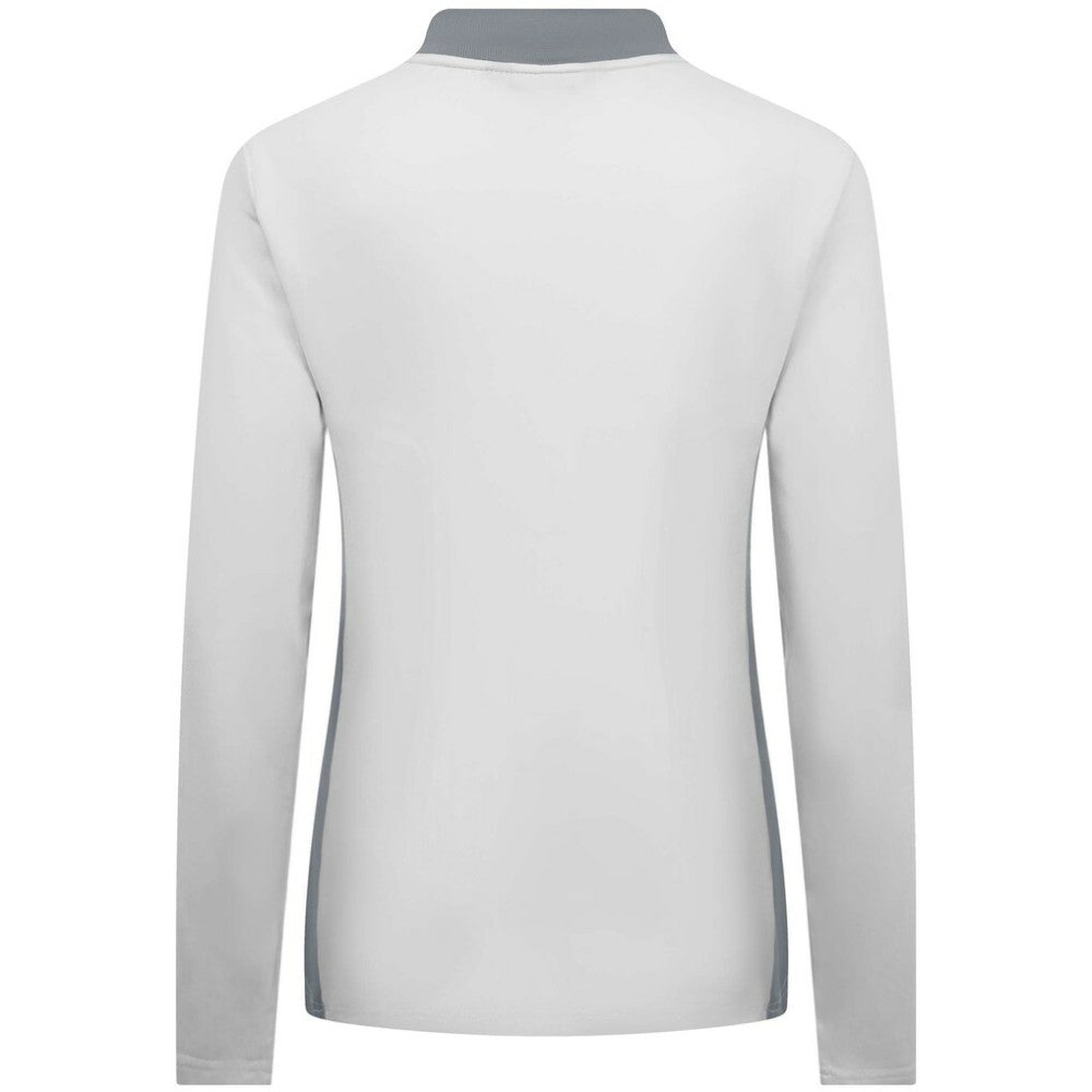 Chicago Cubs Levelwear Women's Moxie Insignia Quarter-Zip Pullover - White - MLB Lifestyle