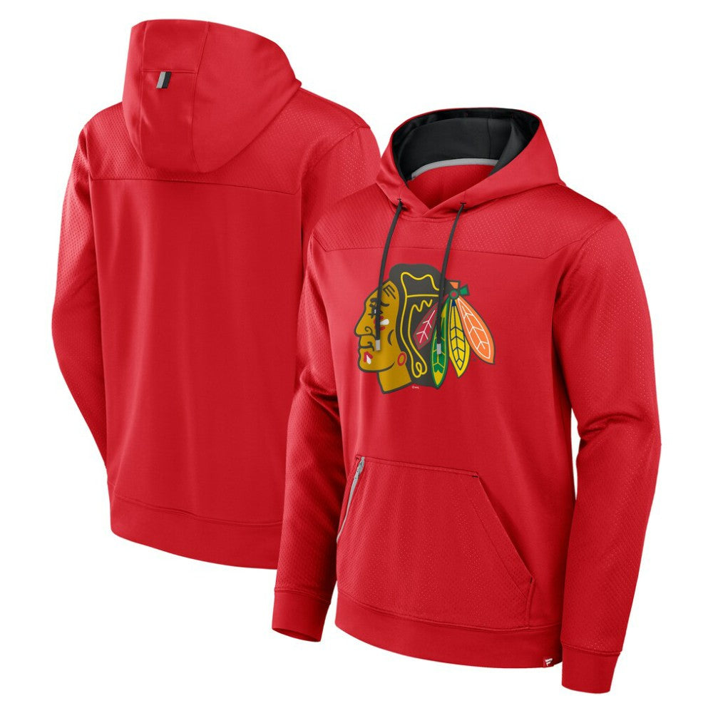 Chicago Blackhawks Fanatics Defender Pullover Hoodie - Red - NHL 201190088